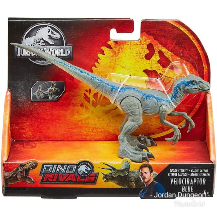 Jurassic World Fallen Kingdom Savage Strike Velociraptor Blue Dino Shopee Indonesia