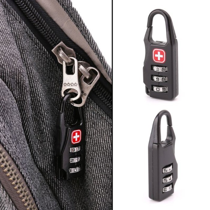 Gembok Koper Swiss Travel Luggage Lock / Loker 3 Numeric Code - LPM Shop