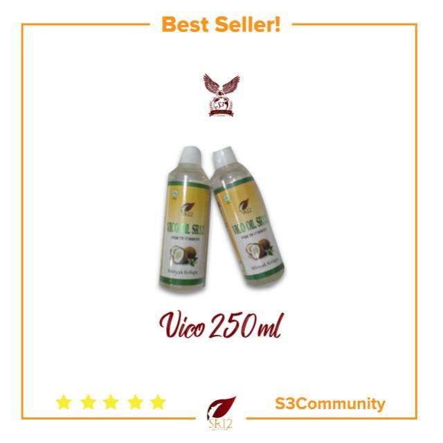 

VICO SR12 250ML / SUPER HEMAT / MINYAK KELAPA ASLI /VIRGIN COCONUT OIL