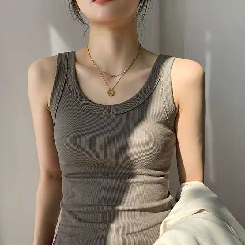 BEARYJEANS Tanktop Korean Style Inner Top Vertical Line Free size Tank Top Elastis Premium Tank top - BJ030