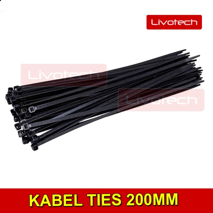 READY!!! Kabel Ties 20cm Nylon Cable Tie 2 x 100 mm Tali Pengikat eceran per pcs (bukan per bungkus)