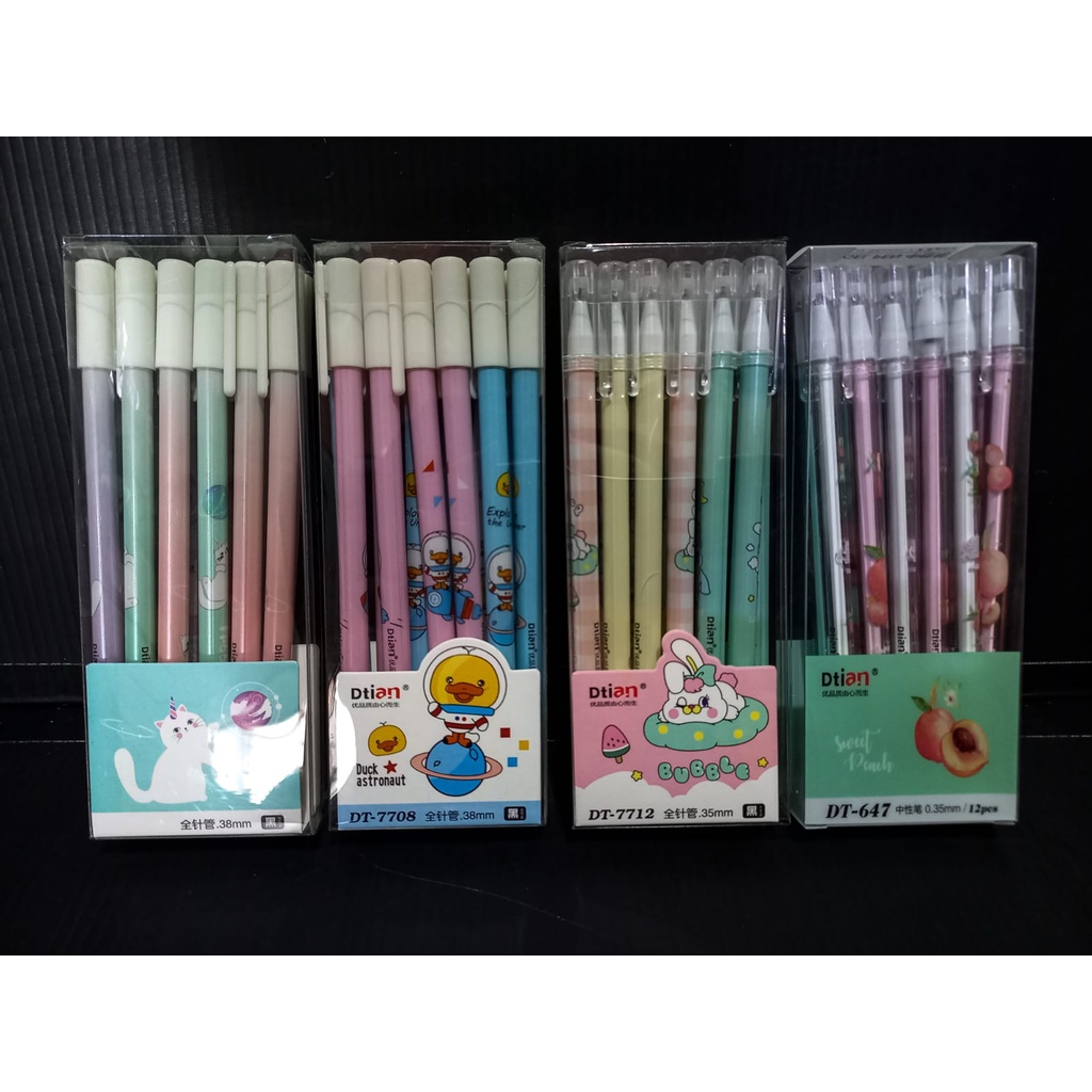 Dtian Pulpen Gel Berkualitas Pen Motif Karakter Lucu Termurah