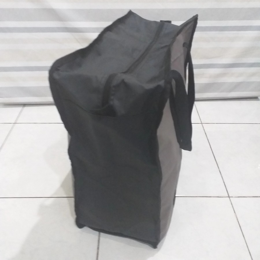 Tas Barang Roda Jumbo Bahan Terpal Anti Air 50X50X26/ Tas Belanja Roda