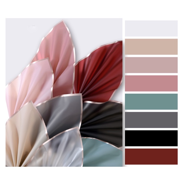 Flower Wrapping Cellophane Paper Gold Line Kertas Bouquet Buket Termurah