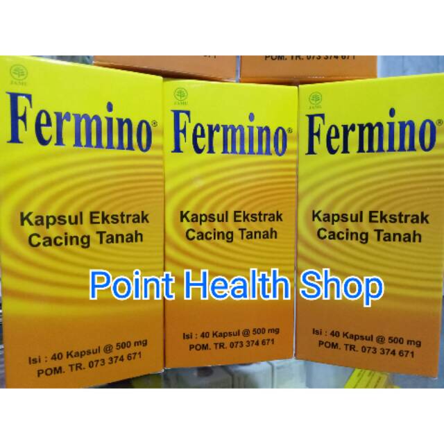 Fermino kapsul Ekstrak Cacing Tanah isi 40 obat Tipes dan panas dalam