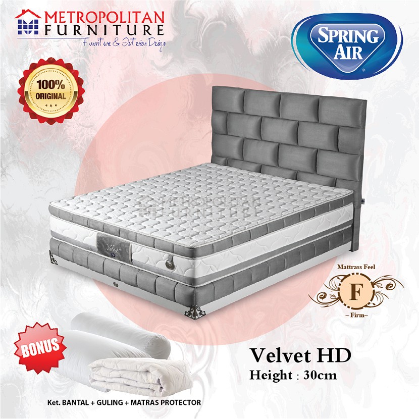 Kasur Springbed Spring Air Velvet HD FUL SET Spring bed Matras