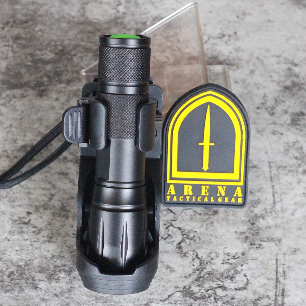 Paket Lengkap Senter Tactical E17 Led Cree XM-L2 8000 Lumens