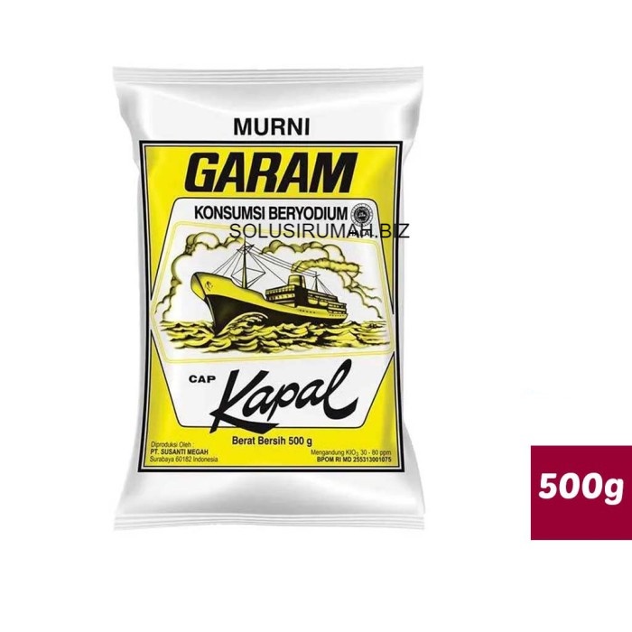 

Garam Kapal 500gr 500G 500 G 1/2KG BERYODIUM PACKING 500 GR GRAM