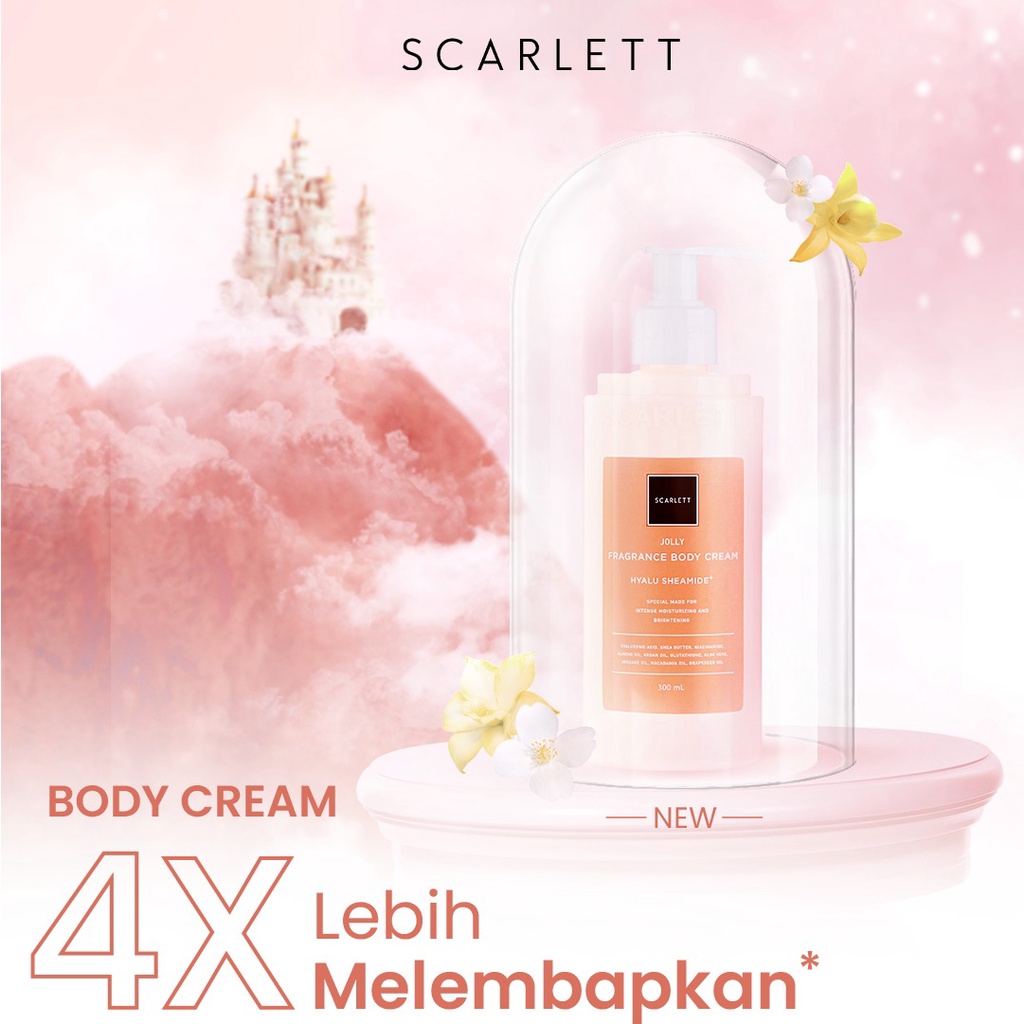 SCARLETT WHITENING Body Cream Jolly | Body Cream Happy | Body Cream Charming Scarlet