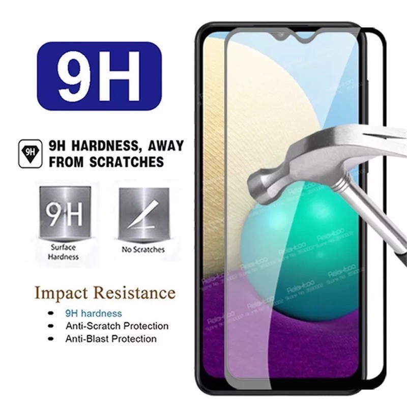 Tempered Glass Full Lem Anti Gores Kaca 9D Samsung Galaxy A02 New