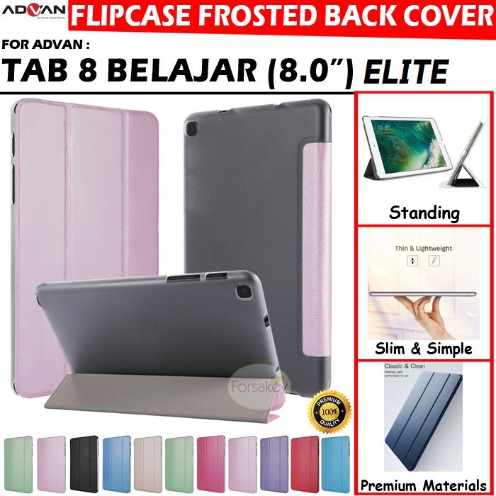 Advan Tab 8 Inch 8" / A8 / V8 2024 Tablet Belajar Elite Leather Flip Book Cover Case Casing Sarung K
