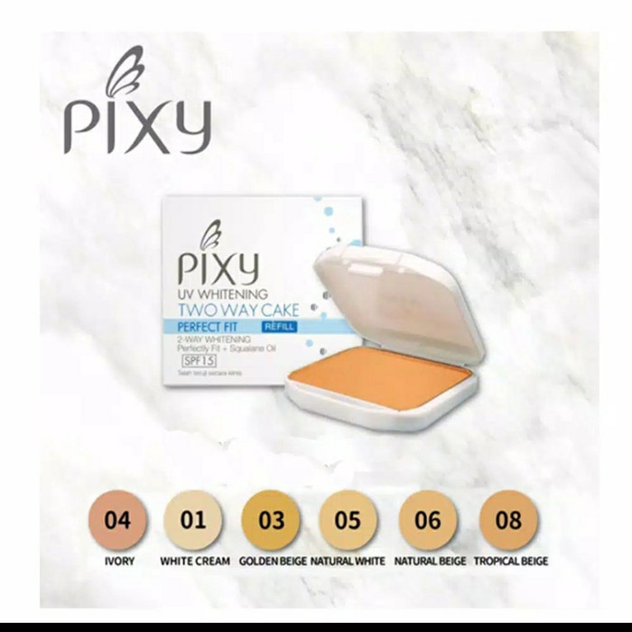 PIXY TWO WAY CAKE PERFECT FIT REFILL ORIGINAL . ISI ULANG BEDAK PADAT