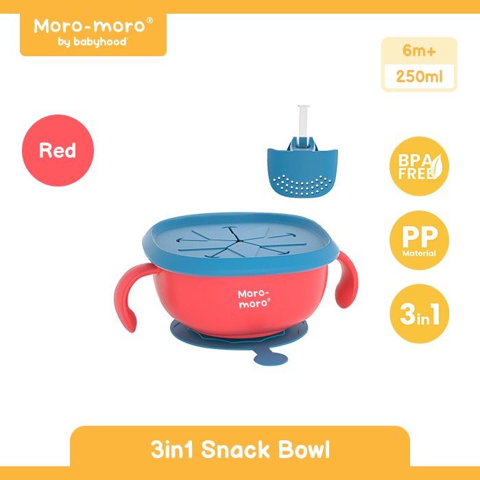 Moro - Moro 3in1 Snack Bowl 250ml - Mangkok Makan Bayi / Peralatan Makan Bayi