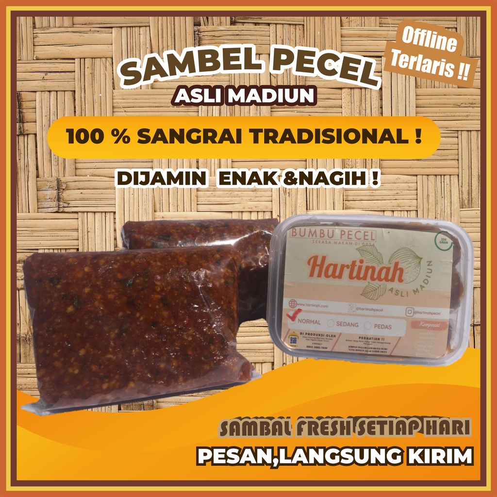 

Bisa COD Sambal Pecel/Bumbu Pecel khas Madiun, Lebih kental!!! Lebih Fresh!!!!