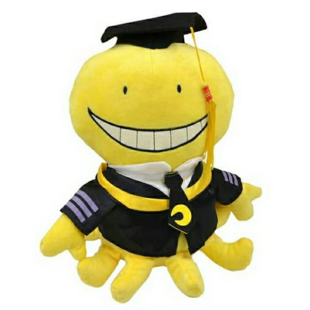 

Boneka koro sensei uk 30 cm wisuda plus gift card plus kertas kado
