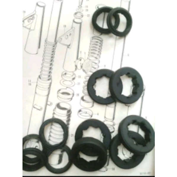 Karet kupingan lampu honda CB 100 125 Nos
