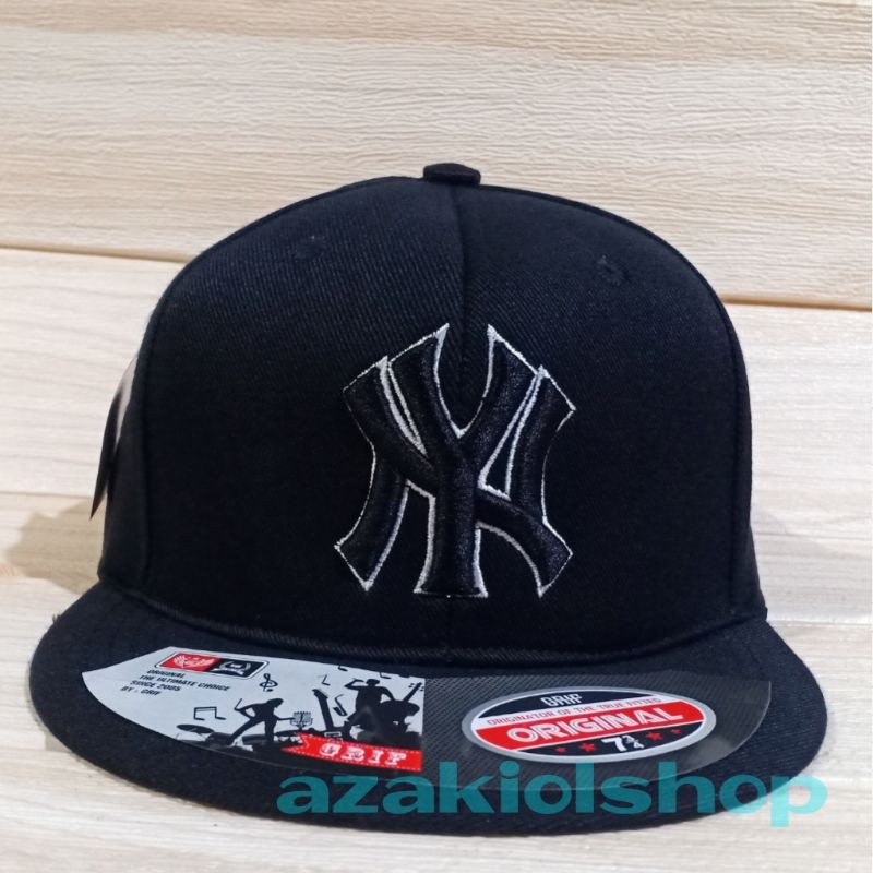 Topi Snapback Pria Premium Classic Logo Bordir