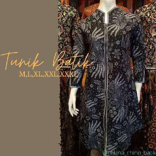 Batik Tunik Shibori Jumputan Terbaru Size S-3l / Hrb026 Yelbor Navbor / Biru Putih / Original..