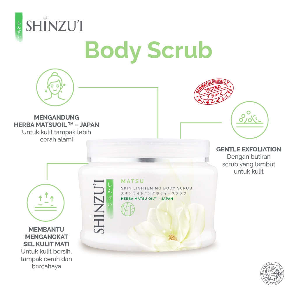 shinzui Shinzu'i Skin Lightening Body Scrub 200 Gr