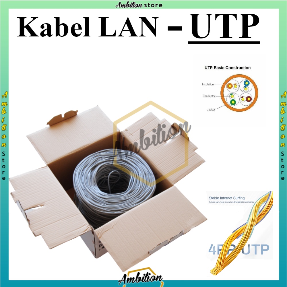 [Bisa Bayar COD] Kabel Lan UTP Cat 5e Athlon Panjang Berkualitas