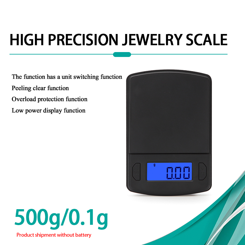 Skala Presisi Tinggi Skala Saku Plastik Mini Skala Elektronik Digital Portabel Timbang Perhiasan