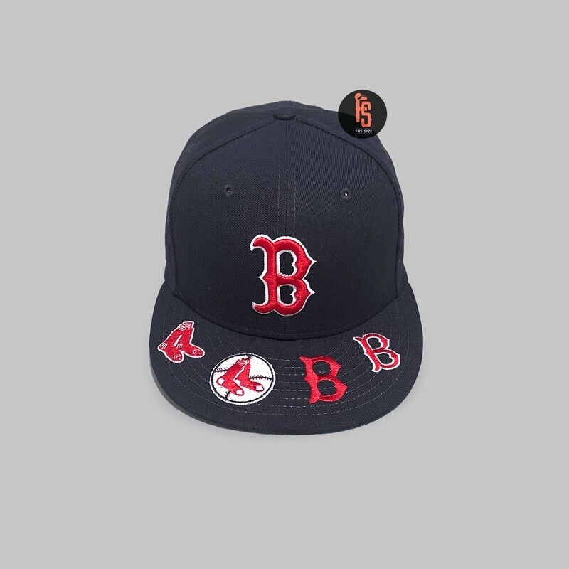 TOPI NEW ERA ORIGINAL 5950 GRAPHIC VISOR BOSTON RED SOX NAVY