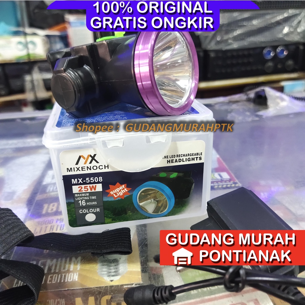 Senter Kepala 25W MIXENOCH Head Lamp Headlamp MX-5508