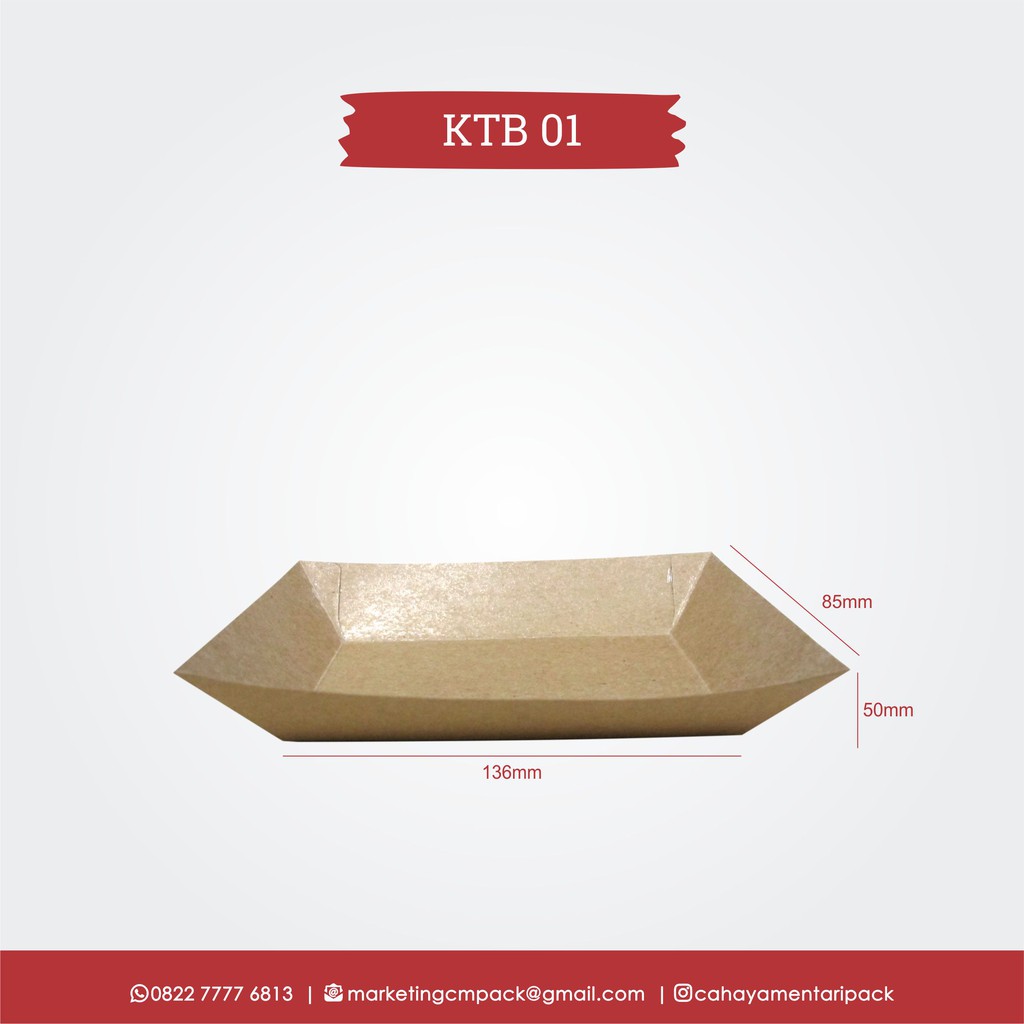 

PAPER TRAY SMALL BROWN KRAFT ( S ) ISI 50PCS