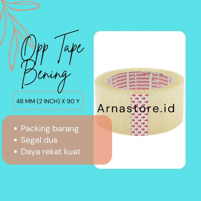 

Daimaru OPP Lakban Bening Ukuran 48mm (2 inch) x 90 Yard