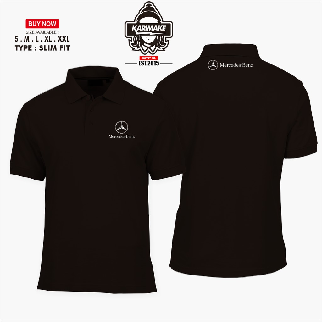  Polo  Shirt Kaos  Polo  Mercedes Benz Logo  Kaos  Otomotif 