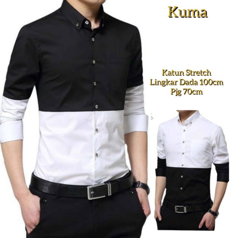 Melly81 Kemeja Pria Kuma 2 warna