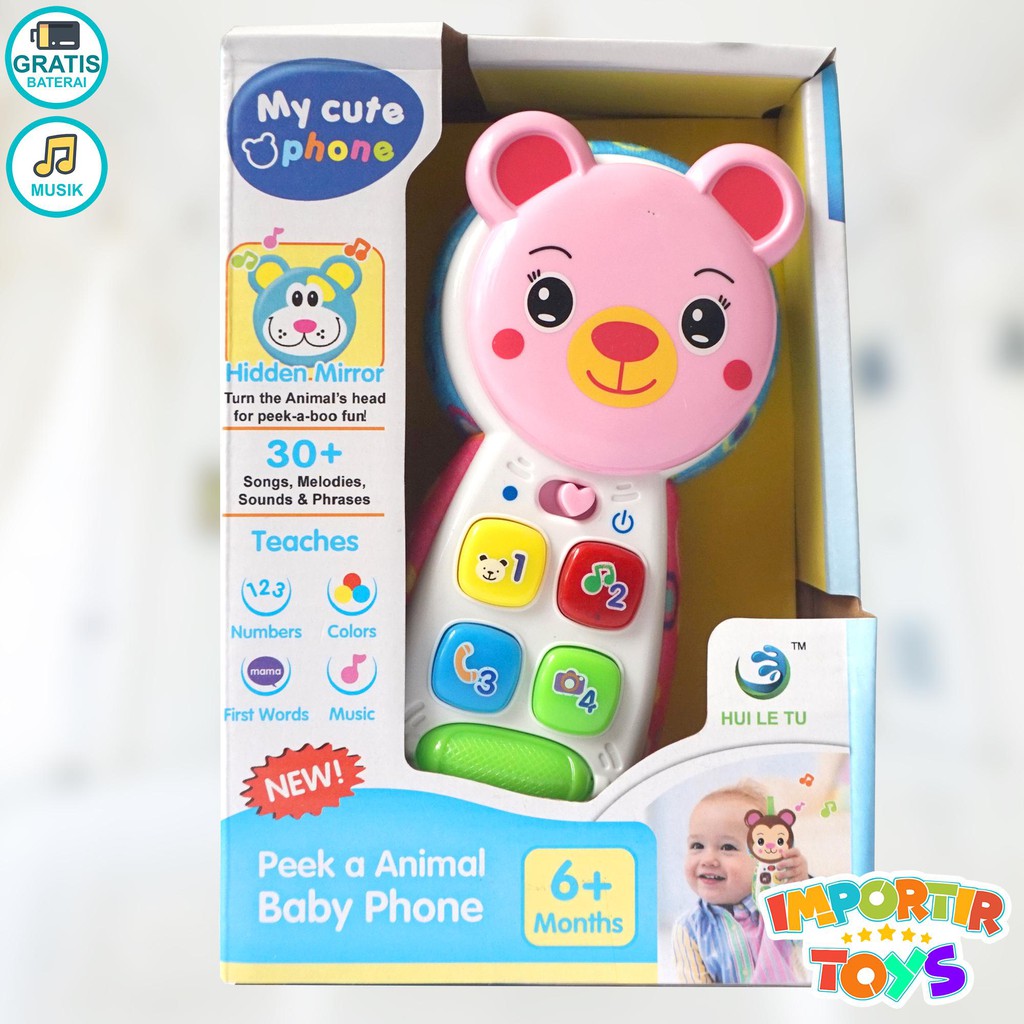 Mainan Handphone Anak My Cute Kucing Pink with Song Interaktif