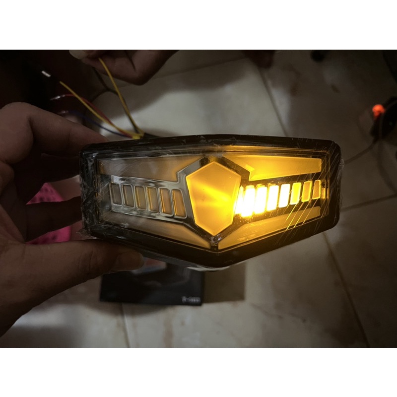 lampu blakang rx king new murah banget LED terbaru motif transpomer//mantap dan segar warna LED