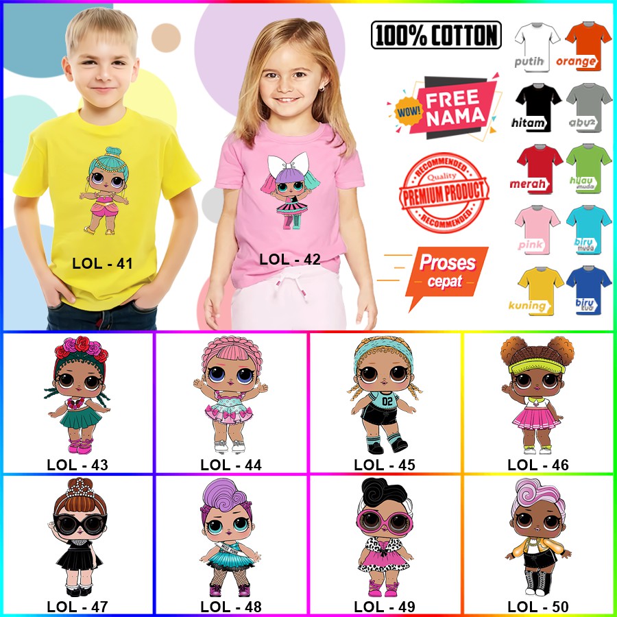 Baju Kaos ANAK DAN DEWASA LOL COUPLE (FREE NAMA) 61 - 118