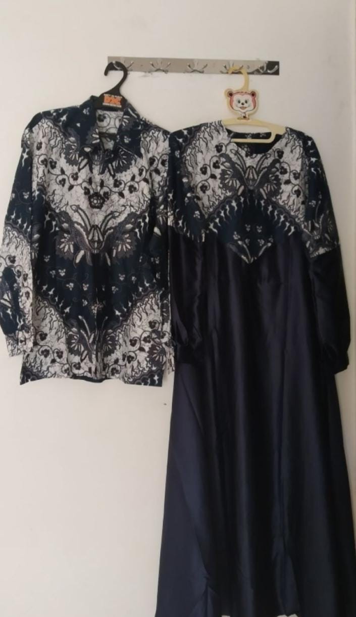 Couple Papa Mama Anak Sarimbit Mix Velvet Terbaru / Batik Couple Termurah Keren
