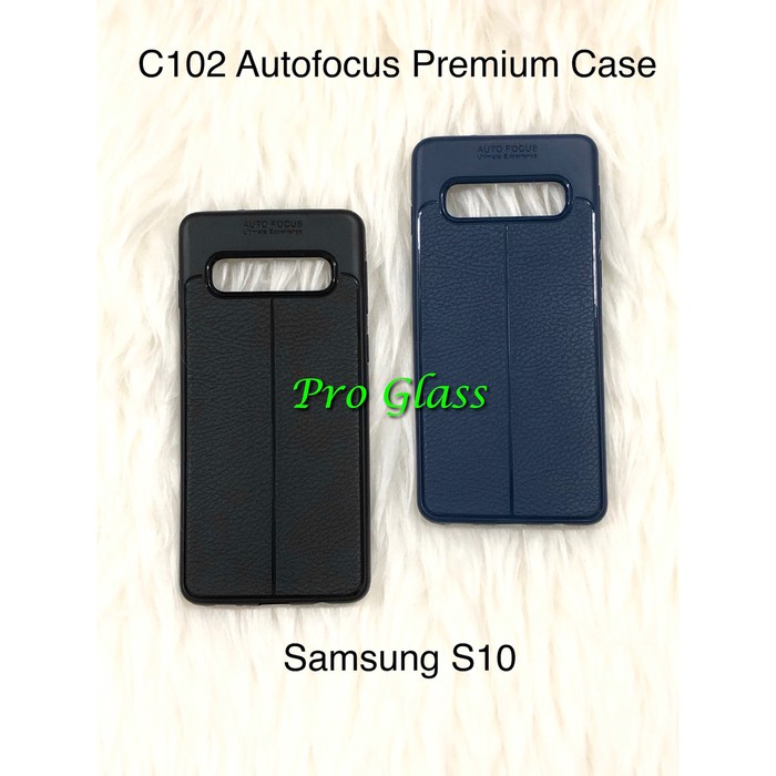 C102 Samsung S10 / S10+ Auto Focus Case Premium TPU leather Silicon