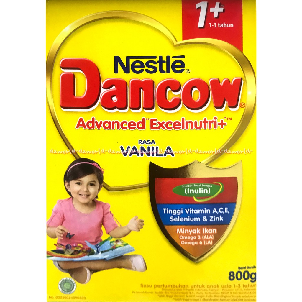 Dancow Advanced Excelnutri+ 1+ Susu 1-3tahun Rasa Vanilla Vanila 800gr