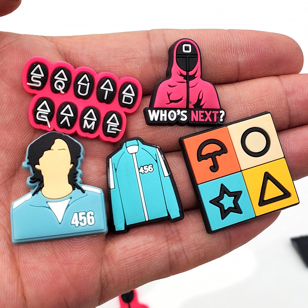 Gelang Tangan Rantai Aksen Liontin Kartun Cumi-Cumi Bahan Pvc Untuk Aksesoris Pria / Wanita