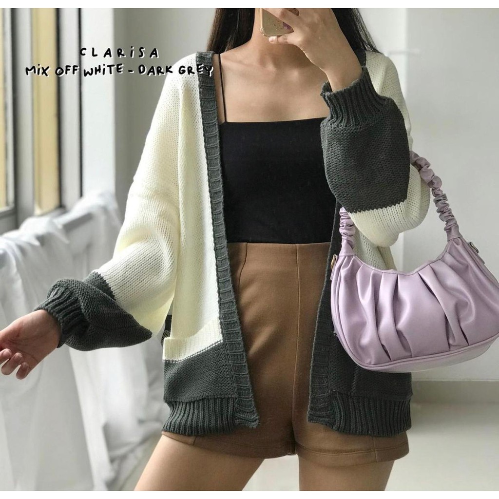 Clarisa rajut sweater pusatgrosir_solo/ outer CARDI knited termurah kekinian hits