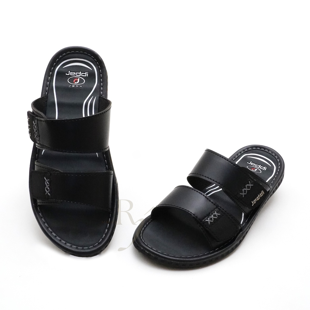 JEDDI [DPK 201] Sandal Selop Pria Kasual Slide Sandal Kulit Laki-laki Sandal Slip on Pria