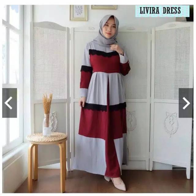 Livira dress pakaian wanita baju gamis fashion muslim