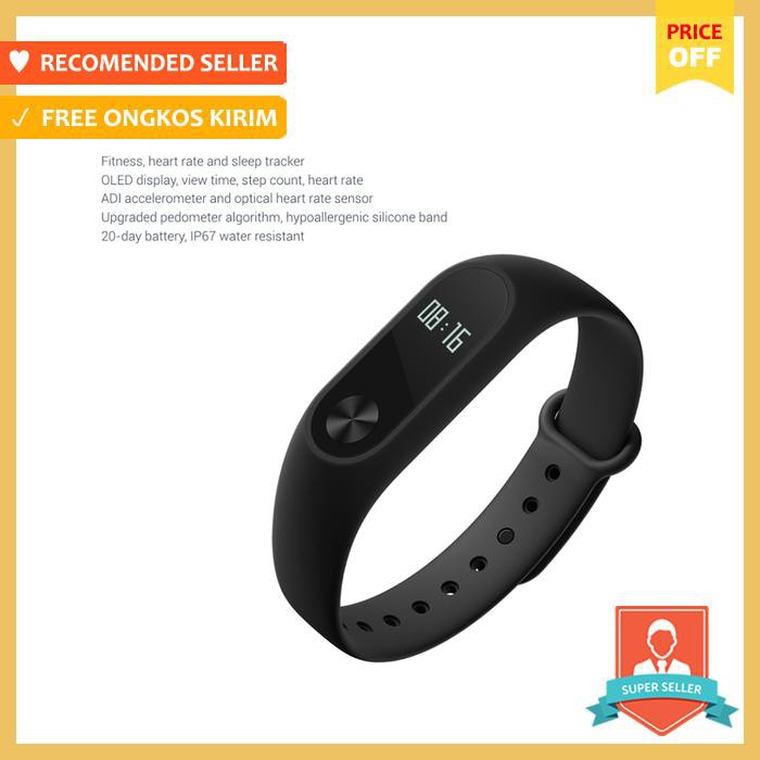 Smart Watch Xiaomi Mi Band 2 Oled Display Original Jam Kesehatan