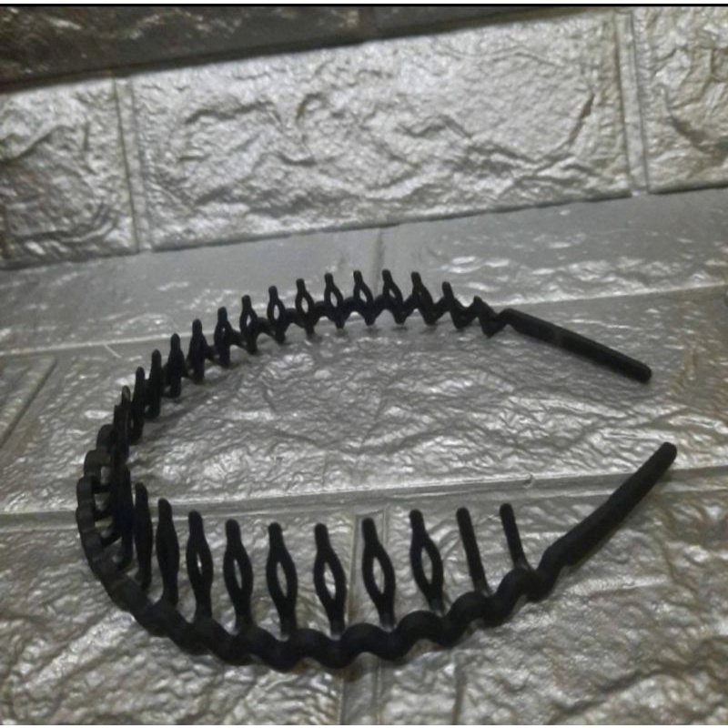 BANDO SIRKAM HITAM WANITA PRIA BANDO BOLA BANDO HITAM PRIA WAVE HAIRBAND COMB BANDO SIRKAM SISIR KOR