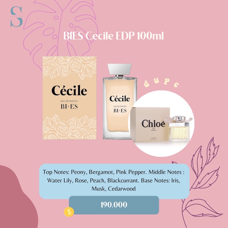 BIES Cecile EDP 100ml Parfum Wanita | Dupe Chloe