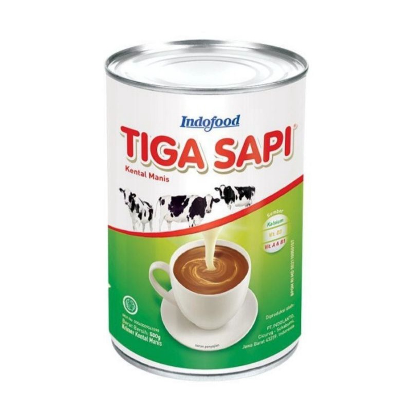 

Susu Kental Manis Tiga Sapi Kemasan 490 Ml / SKM Tiga Sapi Indofood