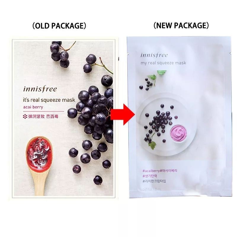 [KEMASAN BARU] INNISFREE MY REAL SQUEEZE SHEET MASK 23ml / MASKER WAJAH TOPENG INISFREE 23 ml NEW