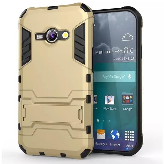 NEW CASE IRON MAN SAMSUNG J1 ACE J110 STAND ROBOT/TRANSFORMER(HARD COVER) - HITAM MILENIA