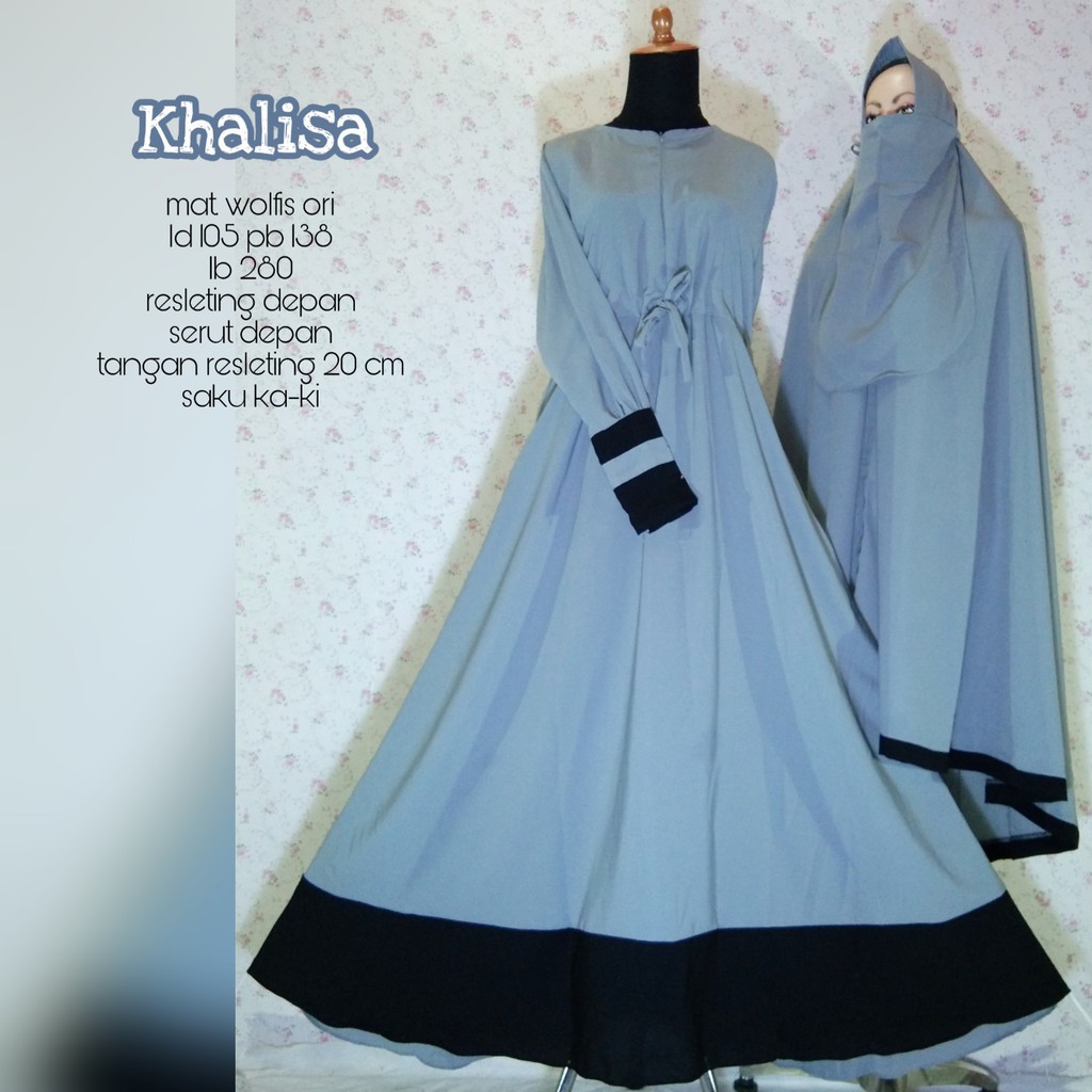 PART 2 GAMIS SYAR I SET CADAR WOLFIS ORI RESELETING DEPAN TALI PINGGANG SERUT KHALISA