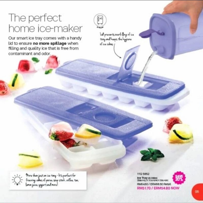 tupperware ice tray - wadah es batu - wadah es batu kulkas - cetakan es batu