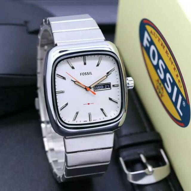JAM TANGAN FOSSI L PRIA KOTAK  RANTAI 006